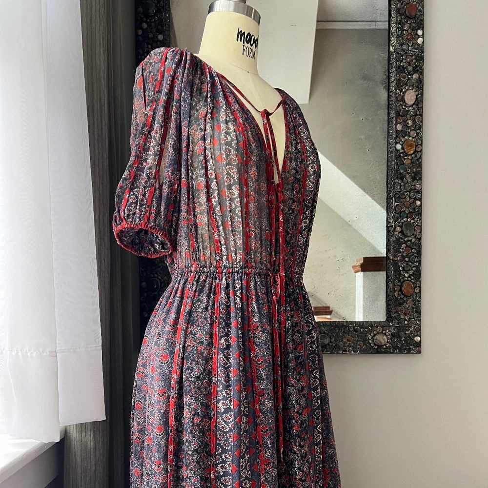 Ulla Johnson Silk Dress in Twilight Floral